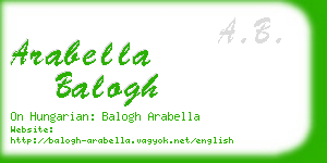 arabella balogh business card